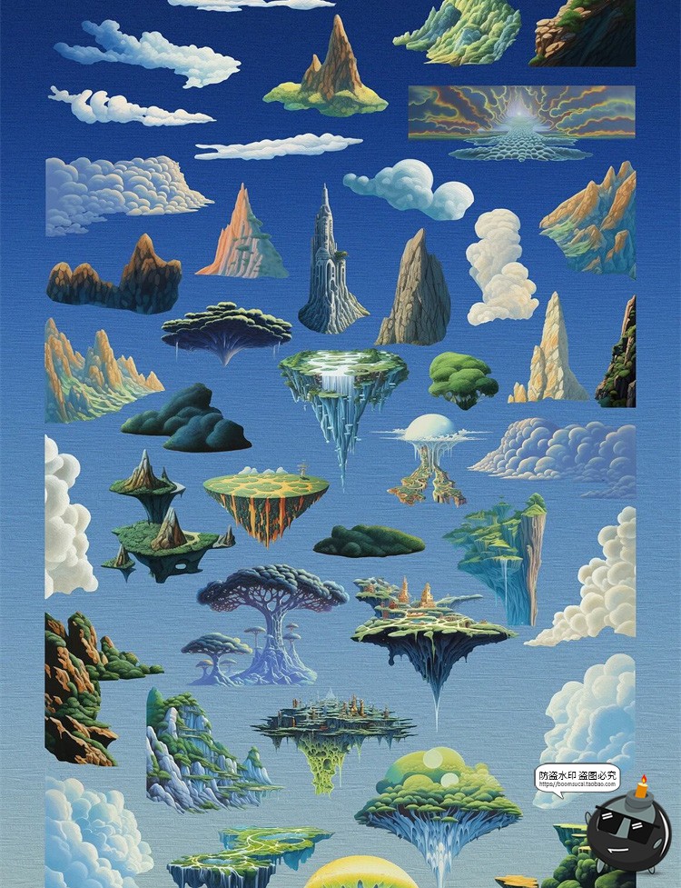 图片[3]-梦幻自然仙境超现实主义未来科幻数字艺术插图插画JPG图片PNG素材-设计猿