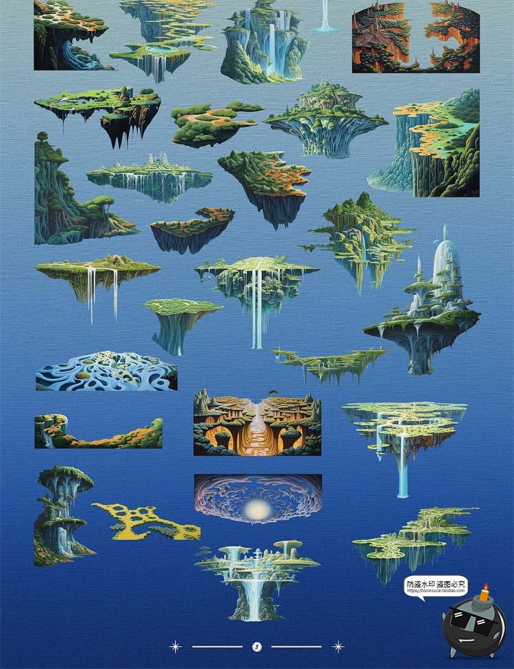 图片[5]-梦幻自然仙境超现实主义未来科幻数字艺术插图插画JPG图片PNG素材-设计猿