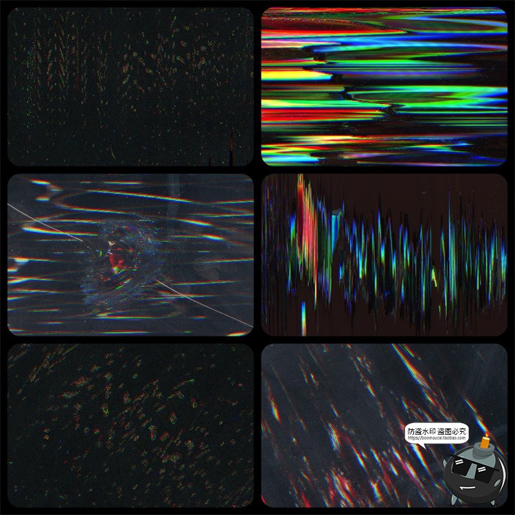 图片[4]-复古迷幻扭曲扫描仪梦幻失真故障风艺术条纹背景肌理JPG图片素材-设计猿