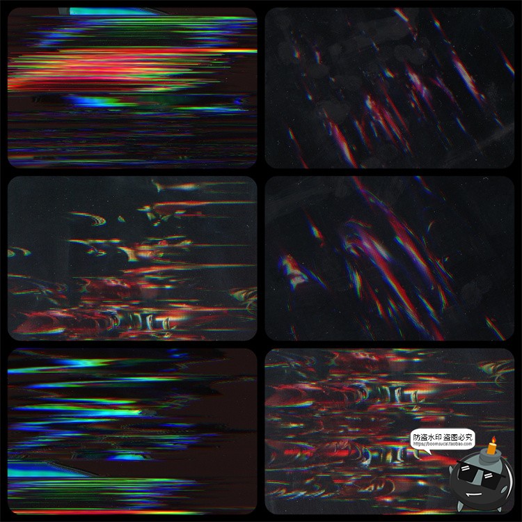 图片[6]-复古迷幻扭曲扫描仪梦幻失真故障风艺术条纹背景肌理JPG图片素材-设计猿