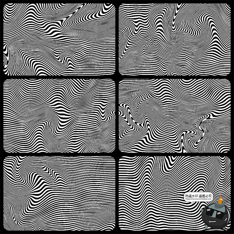 图片[7]-复古迷幻扭曲斑马条纹波浪抽象艺术装饰背景底纹AI矢量JPG素材图-设计猿