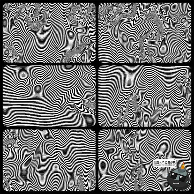 图片[12]-复古迷幻扭曲斑马条纹波浪抽象艺术装饰背景底纹AI矢量JPG素材图-设计猿