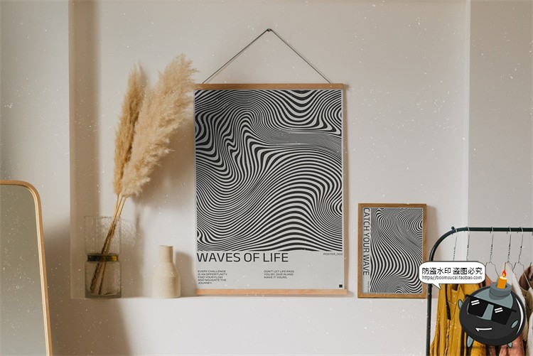 图片[23]-复古迷幻扭曲斑马条纹波浪抽象艺术装饰背景底纹AI矢量JPG素材图-设计猿