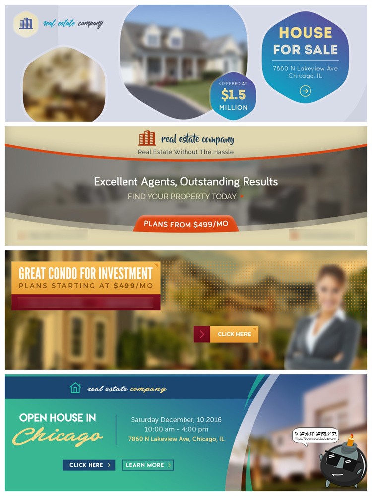 图片[16]-时尚地产餐饮健身banner横幅广告海报排版宣传模板PSD分层PS素材-设计猿