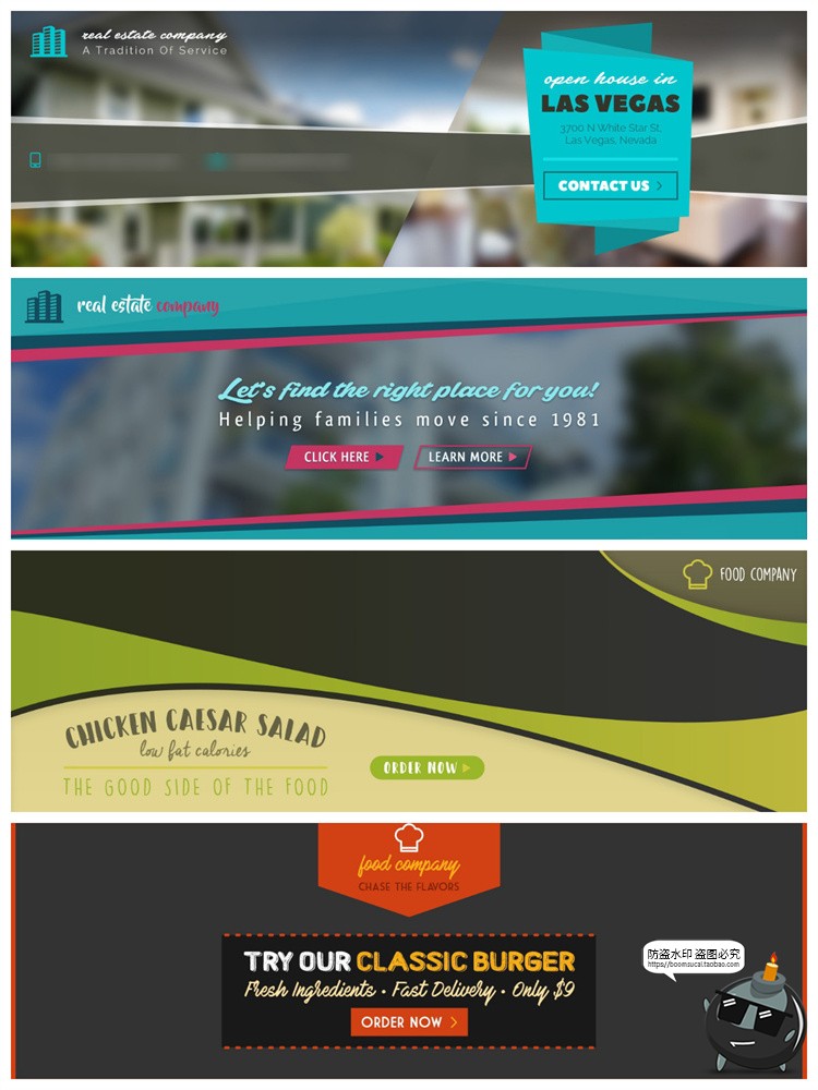 图片[18]-时尚地产餐饮健身banner横幅广告海报排版宣传模板PSD分层PS素材-设计猿