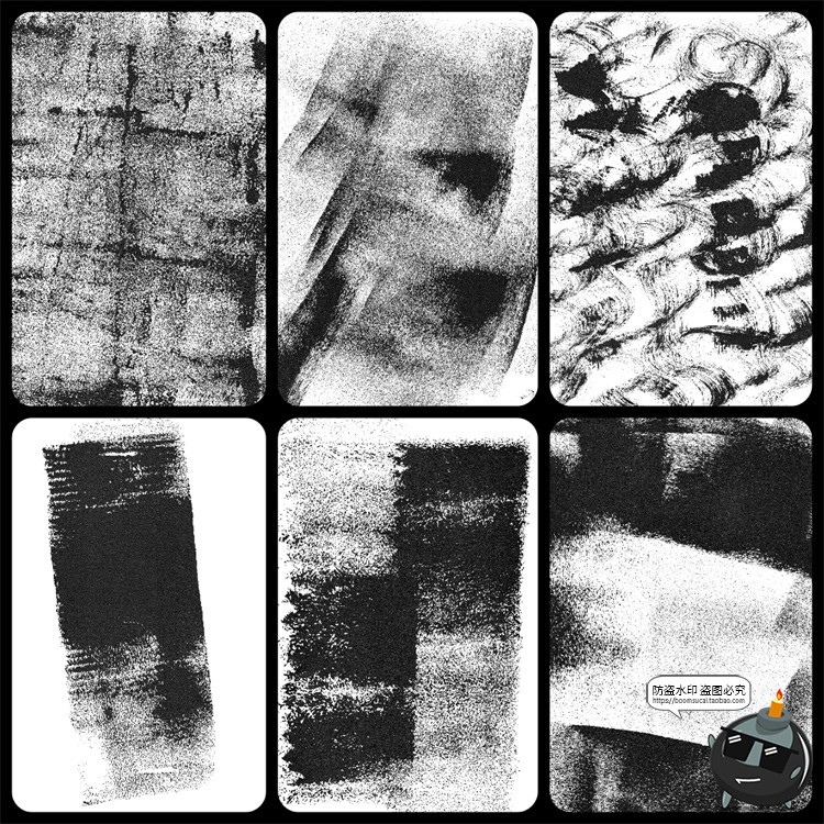 图片[5]-黑墨水拓印刷垃圾黑漆影印嘈杂墨水覆盖叠加背景纹理JPG图片素材-设计猿