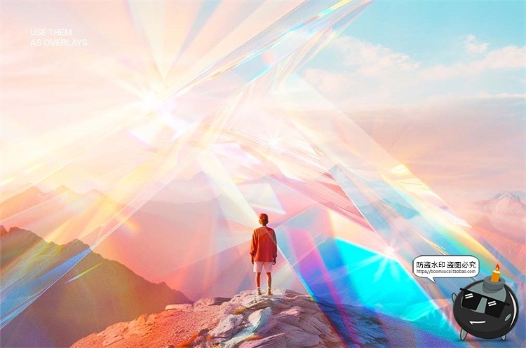 图片[8]-璀璨彩虹玻璃晶体棱镜折射光束反射色散水晶背景底纹JPG图片素材-设计猿