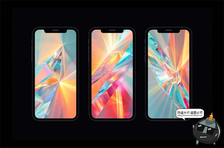 图片[9]-璀璨彩虹玻璃晶体棱镜折射光束反射色散水晶背景底纹JPG图片素材-设计猿