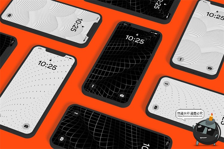 图片[14]-3D立体抽象艺术网格点阵状方格条纹线条几何图形png免抠图片素材-设计猿