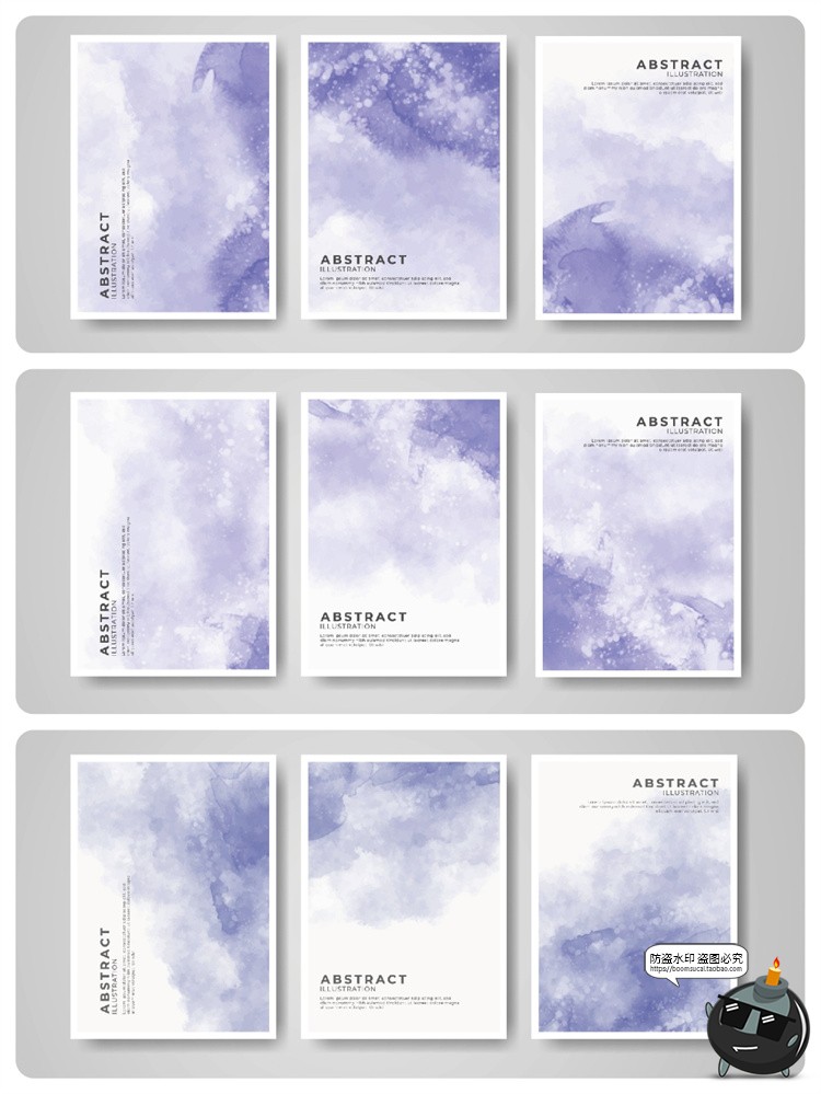 图片[12]-古风云雾紫色水墨雾墨黑蓝绿背景底纹卡片海报宣传广告AI矢量素材-设计猿