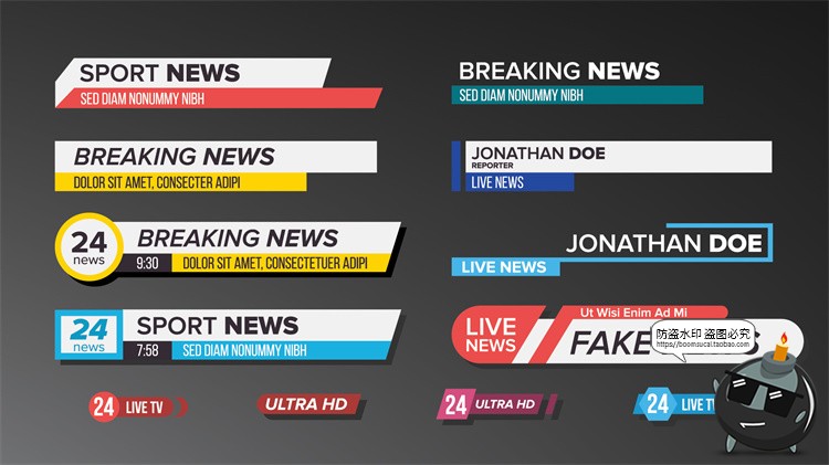 图片[5]-现代媒体几何商务横幅标签标题字幕介绍装饰标签条AI矢量模板素材-设计猿