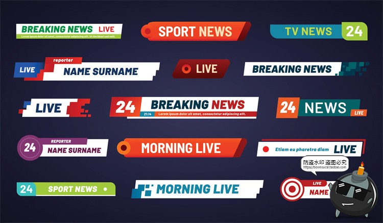 图片[9]-现代媒体几何商务横幅标签标题字幕介绍装饰标签条AI矢量模板素材-设计猿