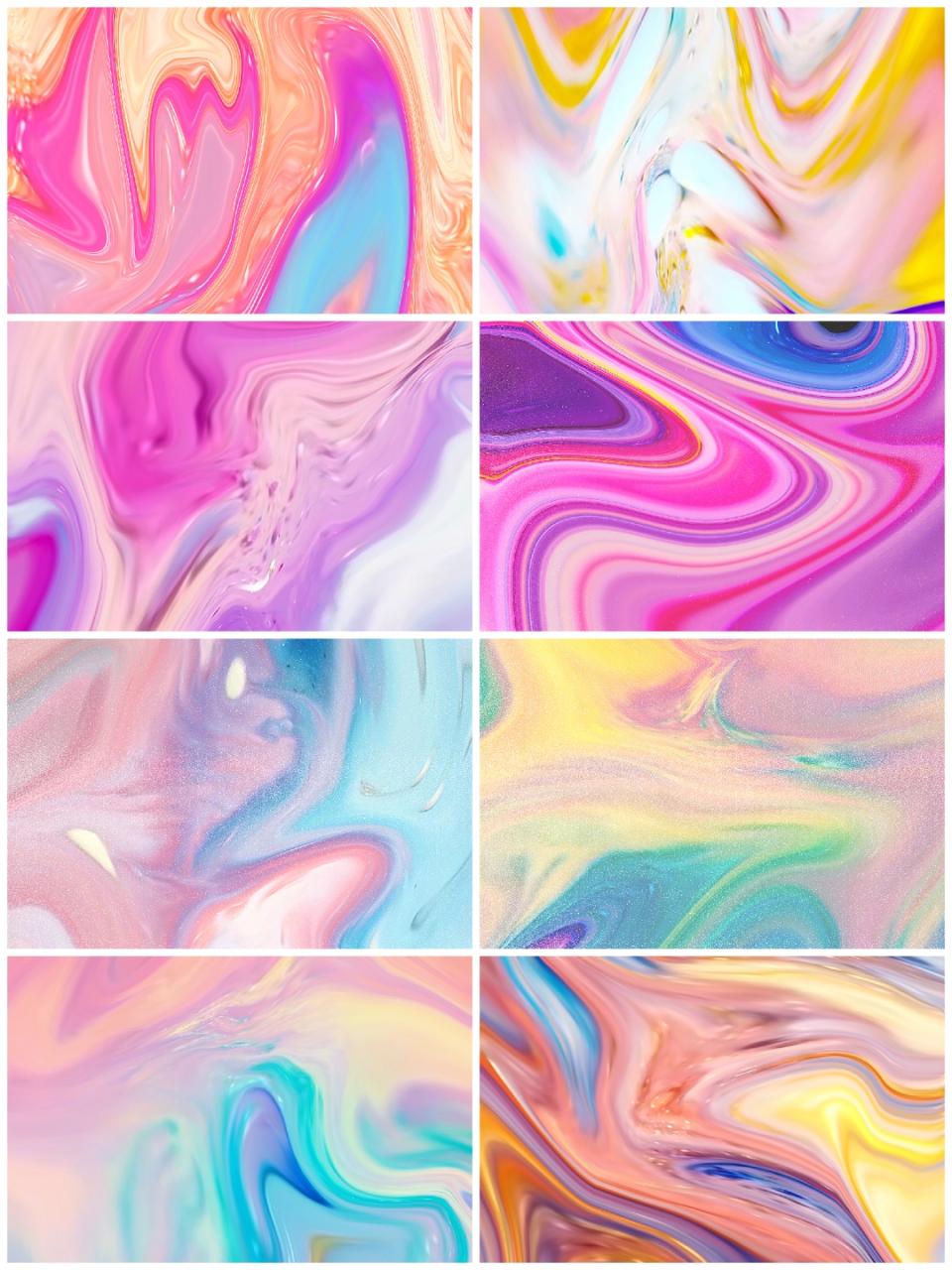 图片[1]-蒸汽波迷幻渐变颜料油漆水彩旋涡海报H5高清手机背景JPG图片素材-设计猿