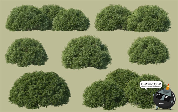 图片[4]-景观绿化灌木草类园林植物绿植后期装饰PSD模板源文件分层PS素材-设计猿