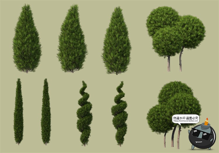 图片[19]-景观绿化灌木草类园林植物绿植后期装饰PSD模板源文件分层PS素材-设计猿