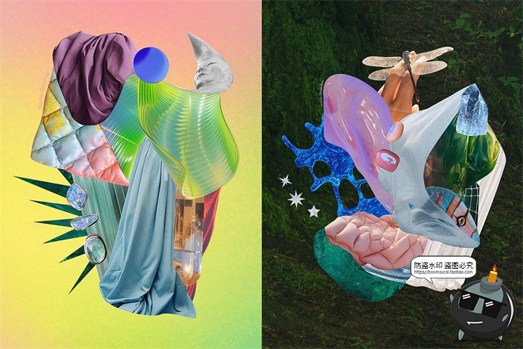 图片[11]-超现实主义神秘魔幻创意抽象艺术复古拼贴剪贴画png免抠图片素材-设计猿