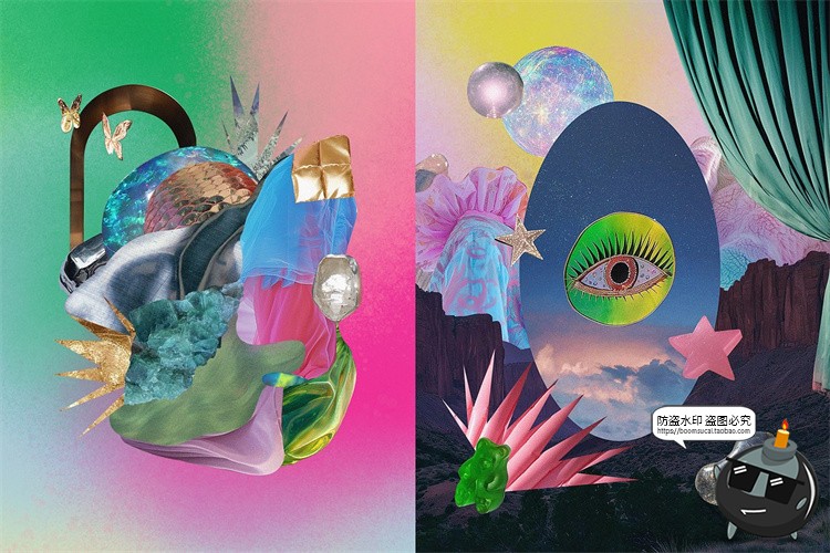 图片[12]-超现实主义神秘魔幻创意抽象艺术复古拼贴剪贴画png免抠图片素材-设计猿