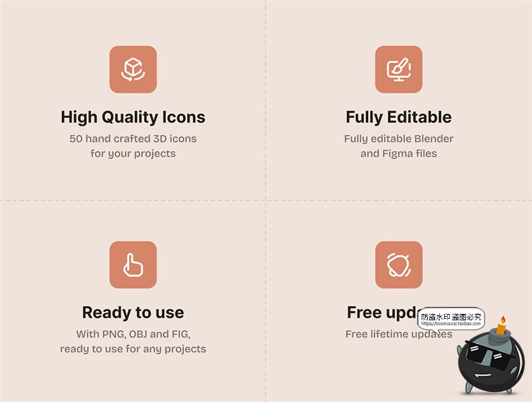 图片[2]-3D卡通手指势控制操作指令动作手语blend图标png免抠图片obj素材-设计猿