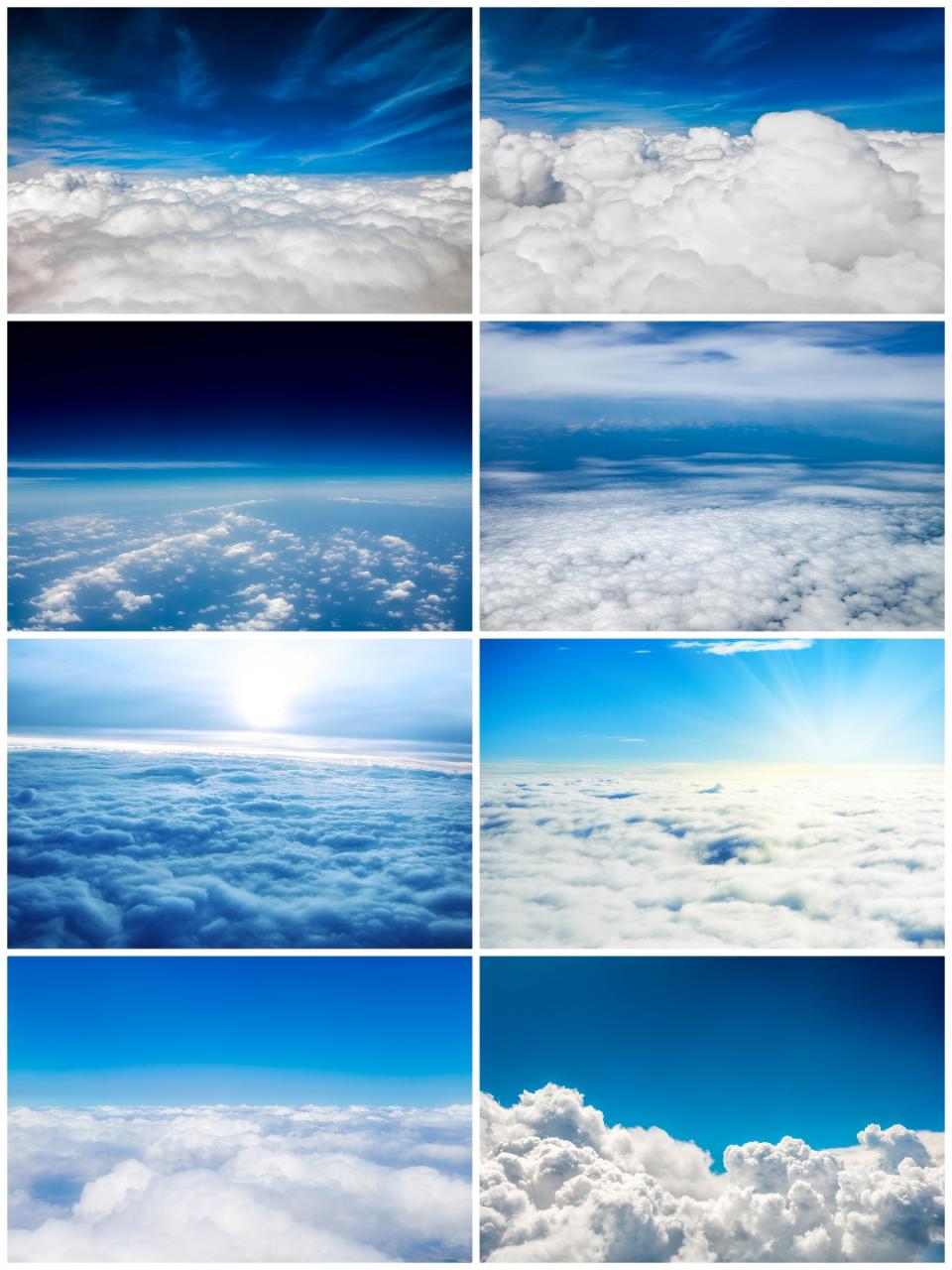 图片[1]-高清高空云层天空云雾云海自然美景风景设计合成JPG图片背景素材-设计猿