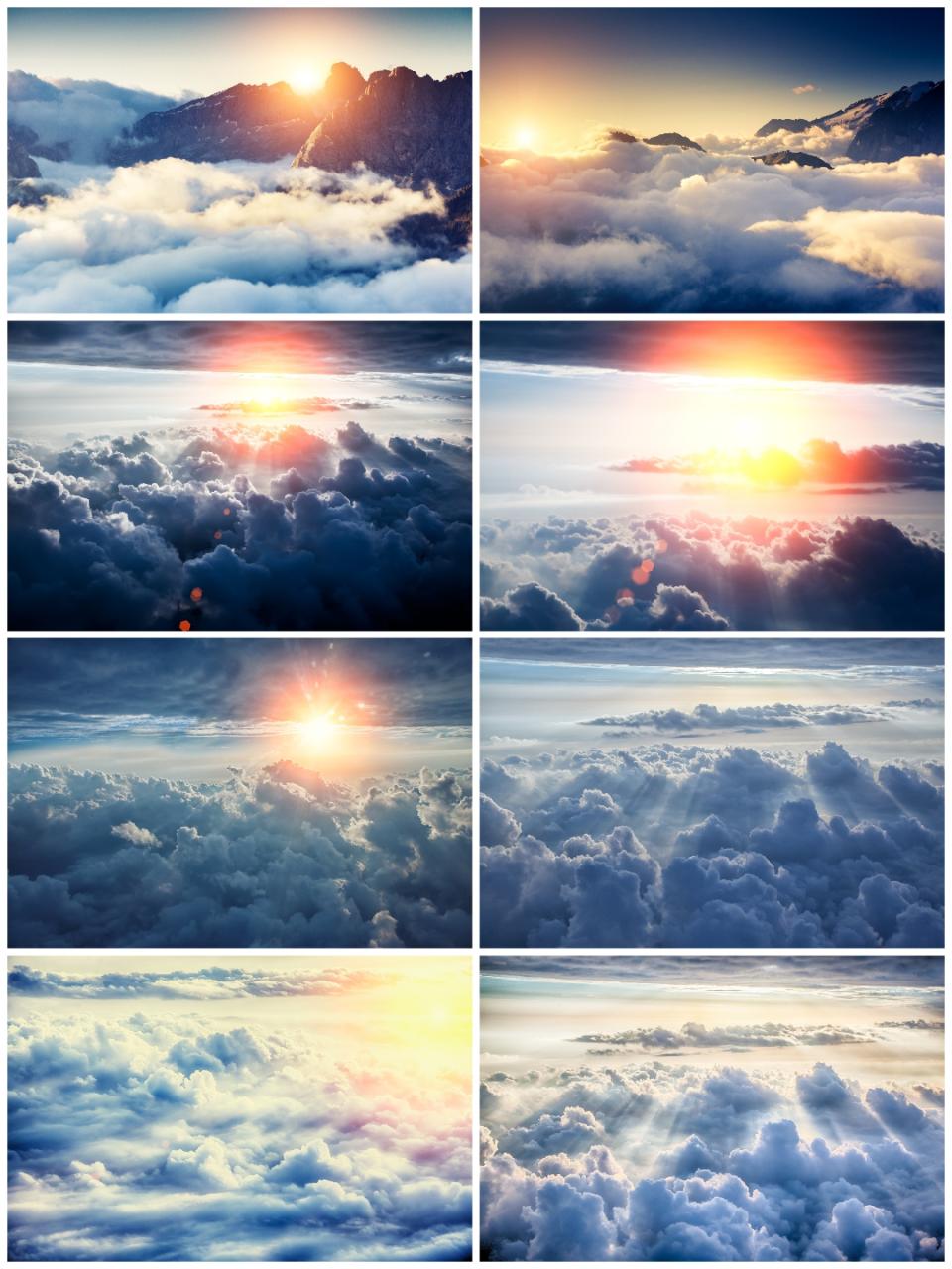 图片[2]-高清高空云层天空云雾云海自然美景风景设计合成JPG图片背景素材-设计猿