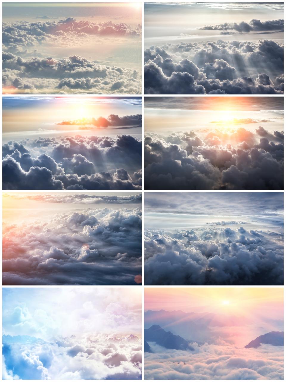 图片[3]-高清高空云层天空云雾云海自然美景风景设计合成JPG图片背景素材-设计猿