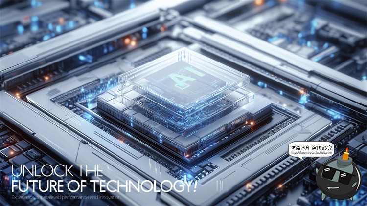 图片[17]-未来科幻人工智能AI算力芯片数码科技主视觉海报背景PSD模板素材-设计猿