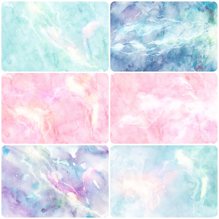 图片[2]-唯美水彩梦幻泼墨纹理图案星空插画背景印刷高清JPG图片素材-设计猿