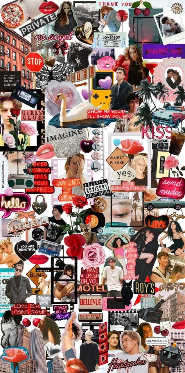 图片[2]-潮流复古怀旧爱情恋爱情人节剪报艺术拼贴剪贴画PNG免抠图片素材-设计猿