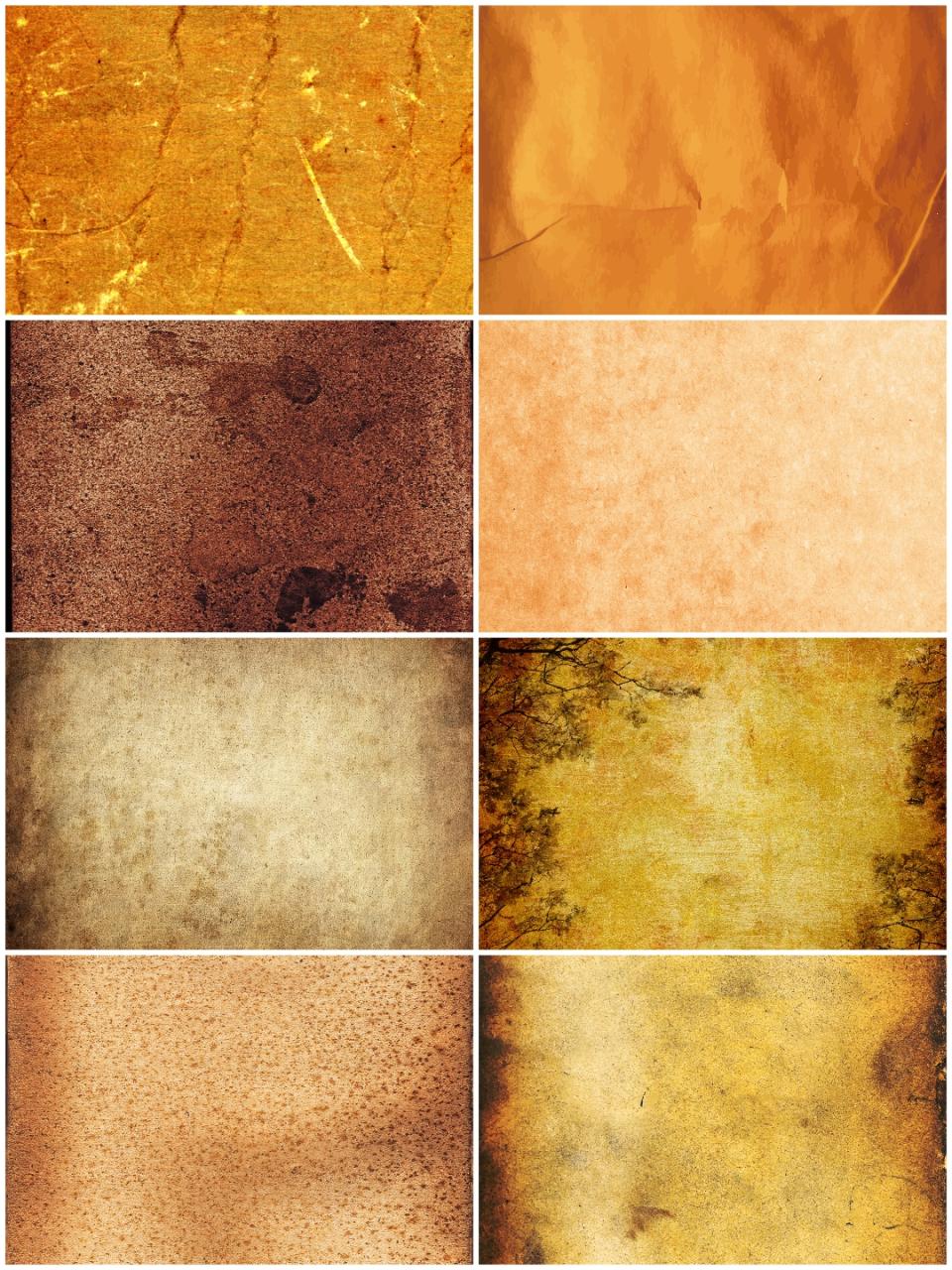 图片[1]-高清古风复古痕迹肌理纹理彩色牛皮纸背景贴图JPG图片PS设计素材-设计猿