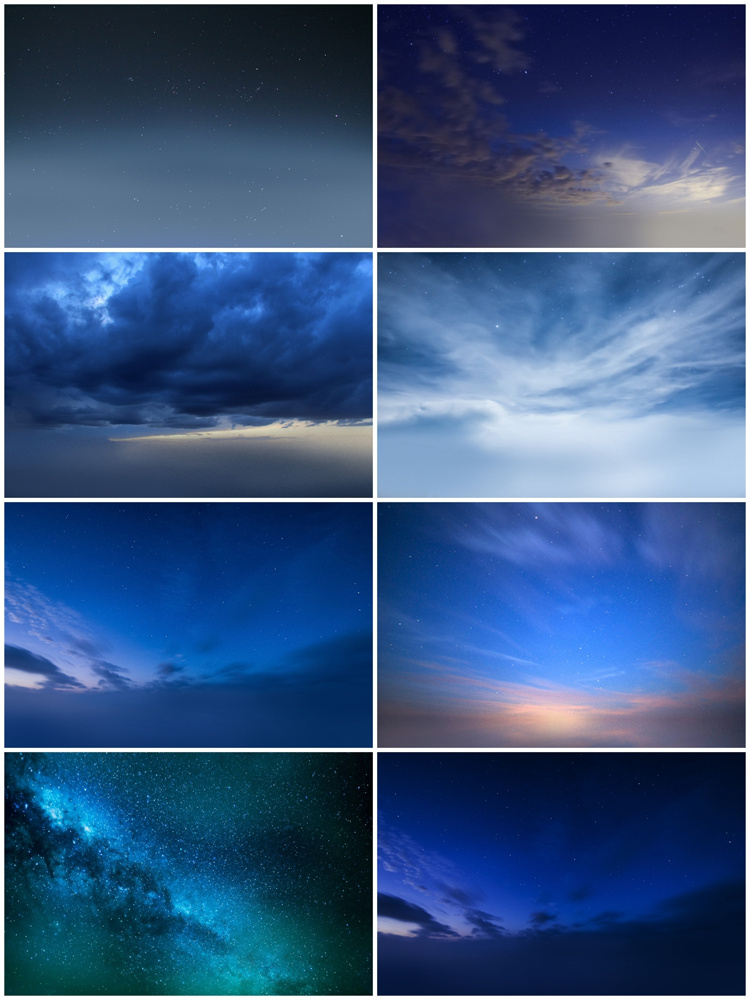 图片[1]-高清夜空晚上蓝色极光星光自然风光背景海报设计JPG叠层图片素材-设计猿