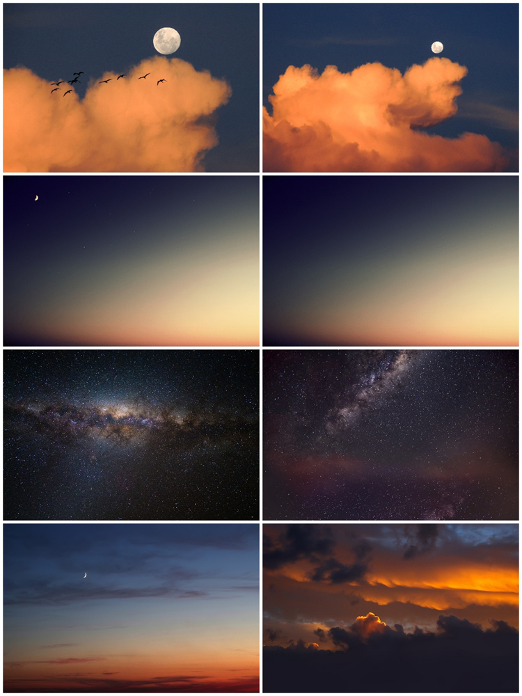 图片[2]-高清夜空晚上蓝色极光星光自然风光背景海报设计JPG叠层图片素材-设计猿