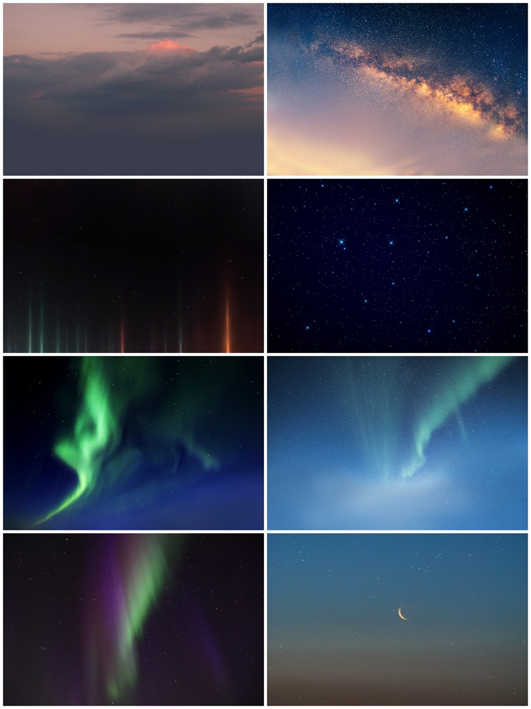 图片[6]-高清夜空晚上蓝色极光星光自然风光背景海报设计JPG叠层图片素材-设计猿