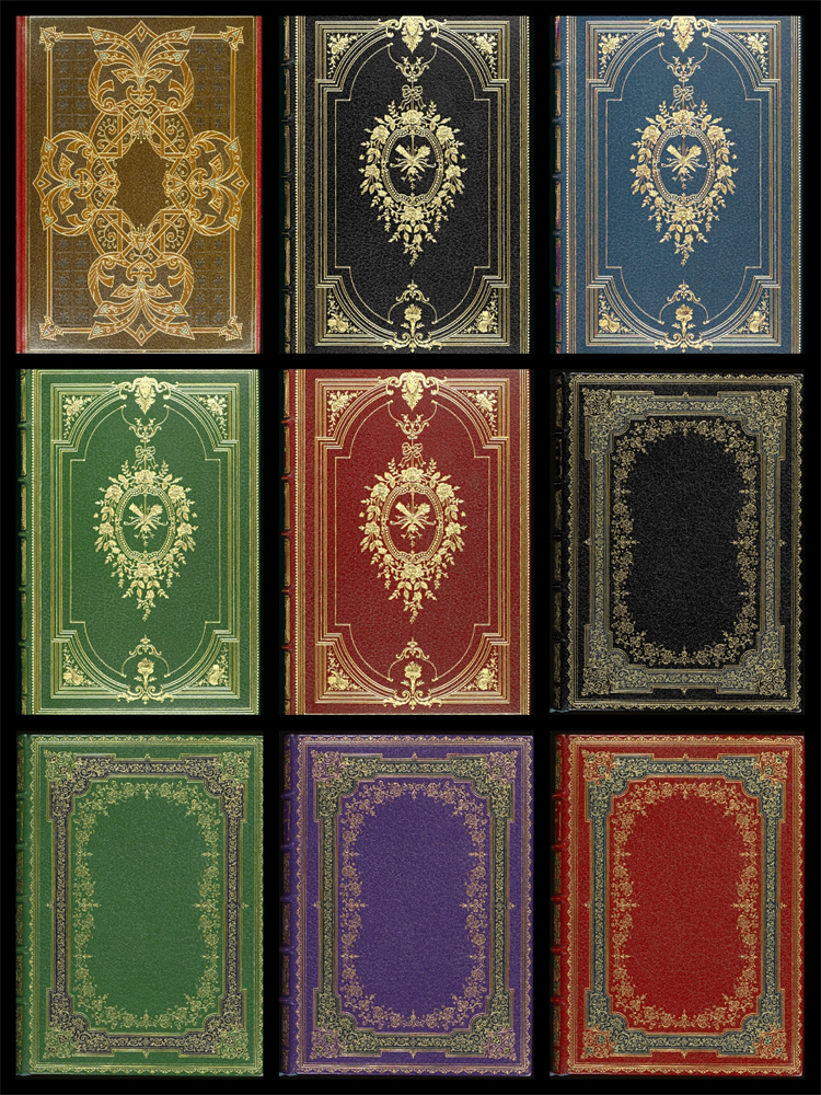 图片[8]-欧式古董复古陈旧古老书皮书脊魔法封面高清背景元素JPG图片素材-设计猿