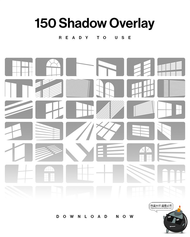 图片[2]-自然文艺光影窗格影子阳光投影阴影背景底纹PNG免抠图片后期素材-设计猿