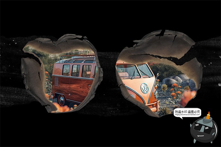 图片[5]-复古做旧火焰烧焦碳化焚烧熏黑纸张边缘拼贴PNG免抠图片PSD素材-设计猿