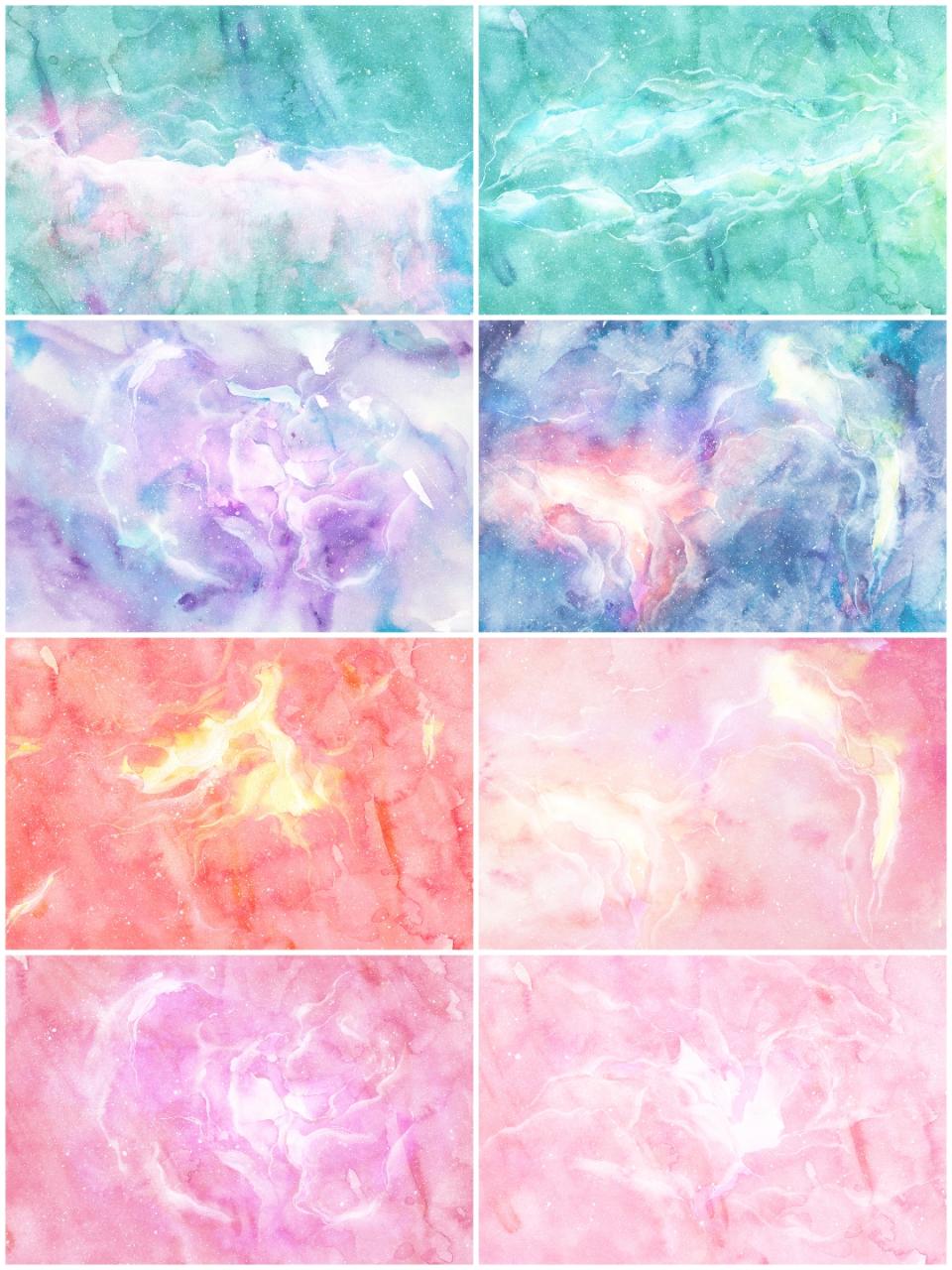 图片[2]-小清新淡雅水彩水墨泼墨晕染效果溶图JPG背景底纹平面图片素材-设计猿