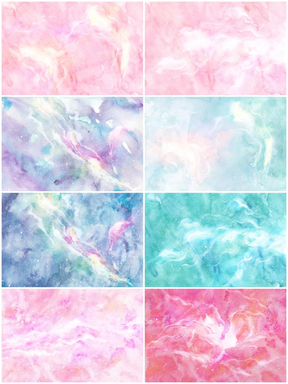 图片[3]-小清新淡雅水彩水墨泼墨晕染效果溶图JPG背景底纹平面图片素材-设计猿