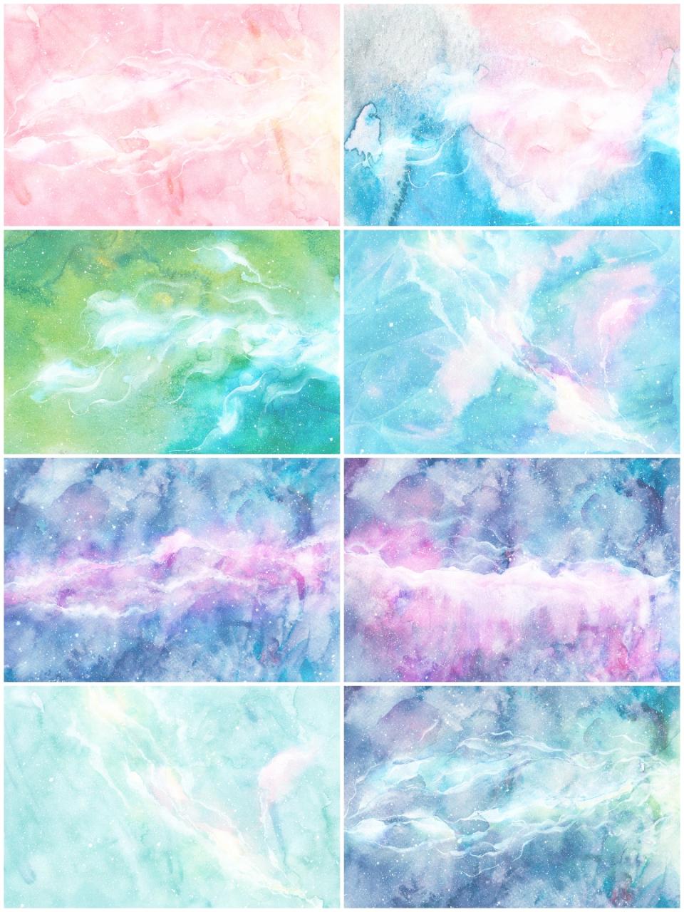 图片[4]-小清新淡雅水彩水墨泼墨晕染效果溶图JPG背景底纹平面图片素材-设计猿