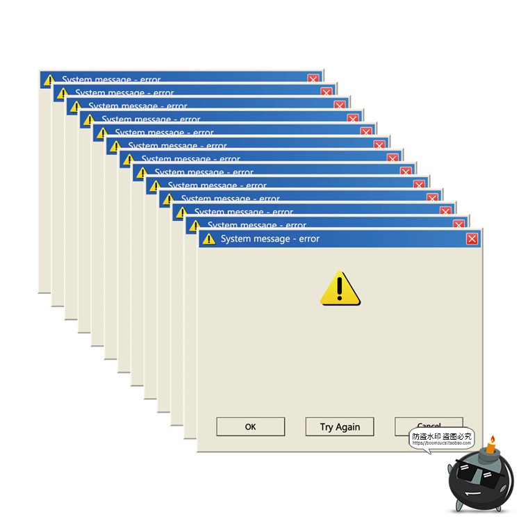 图片[6]-复古卡通蒸汽波像素老式电脑弹窗边框窗口AI矢量插画PNG免抠素材-设计猿