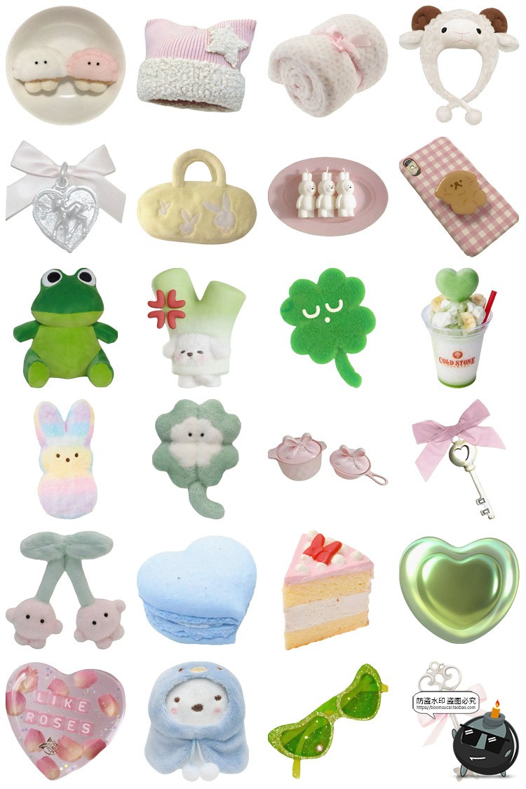 图片[3]-美式复古粉色可爱萌物电子手账PNG免扣贴纸饭圈美工装饰元素素材-设计猿