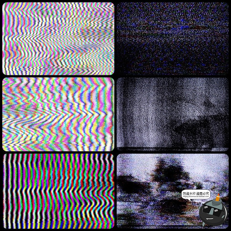 图片[3]-电视显示器RGB彩色信号干扰故障雪花屏混乱像素化背景JPG图片素材-设计猿