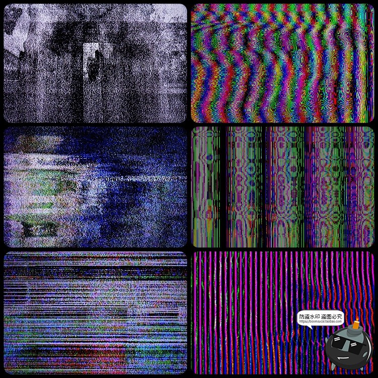 图片[4]-电视显示器RGB彩色信号干扰故障雪花屏混乱像素化背景JPG图片素材-设计猿