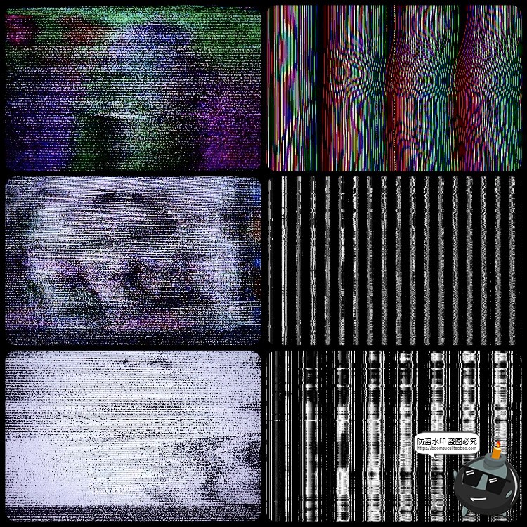 图片[5]-电视显示器RGB彩色信号干扰故障雪花屏混乱像素化背景JPG图片素材-设计猿