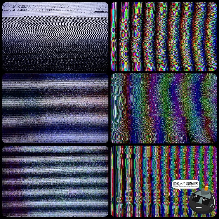 图片[6]-电视显示器RGB彩色信号干扰故障雪花屏混乱像素化背景JPG图片素材-设计猿