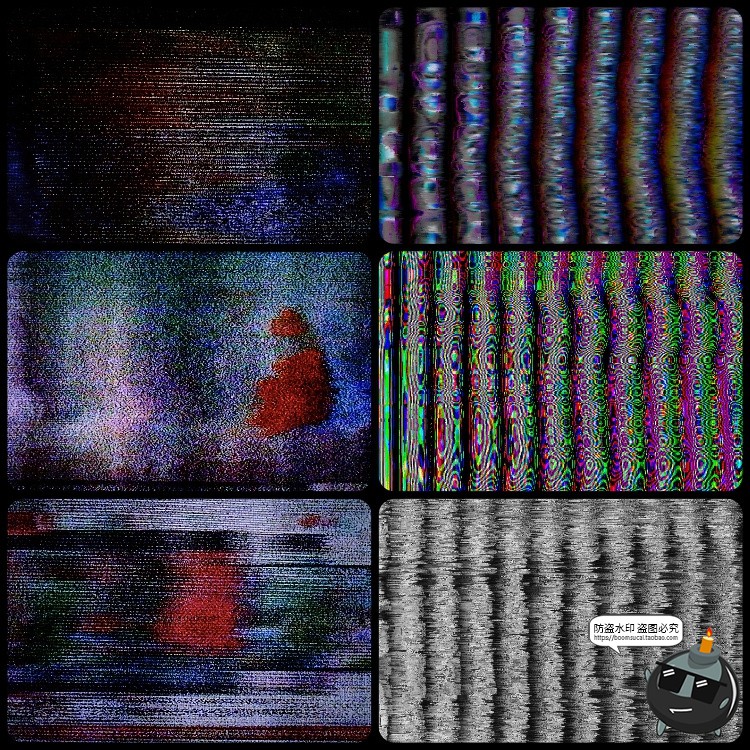 图片[8]-电视显示器RGB彩色信号干扰故障雪花屏混乱像素化背景JPG图片素材-设计猿