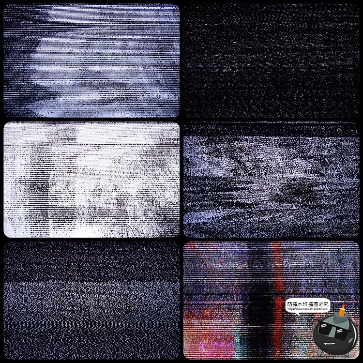 图片[9]-电视显示器RGB彩色信号干扰故障雪花屏混乱像素化背景JPG图片素材-设计猿