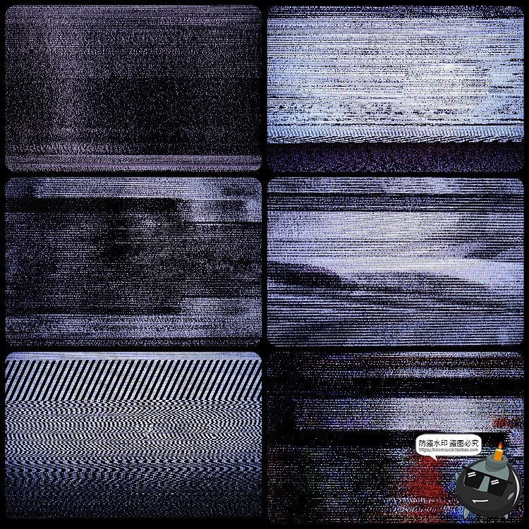 图片[10]-电视显示器RGB彩色信号干扰故障雪花屏混乱像素化背景JPG图片素材-设计猿