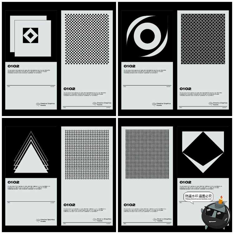 图片[2]-极简创意孟菲斯艺术几何点线面平面构成排版主视觉海报AI矢量素材-设计猿