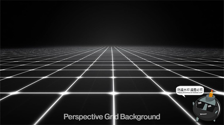 图片[2]-黑白抽象科幻蒸汽波赛博朋克空间网格科技海报背景JPG图片素材-设计猿