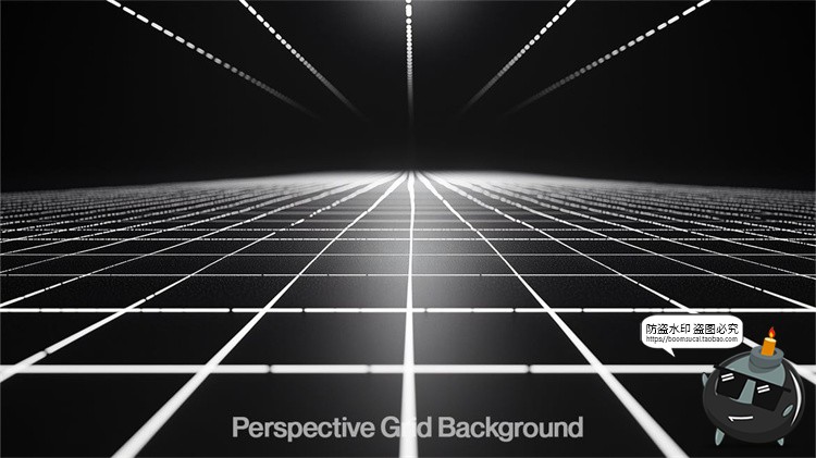 图片[8]-黑白抽象科幻蒸汽波赛博朋克空间网格科技海报背景JPG图片素材-设计猿